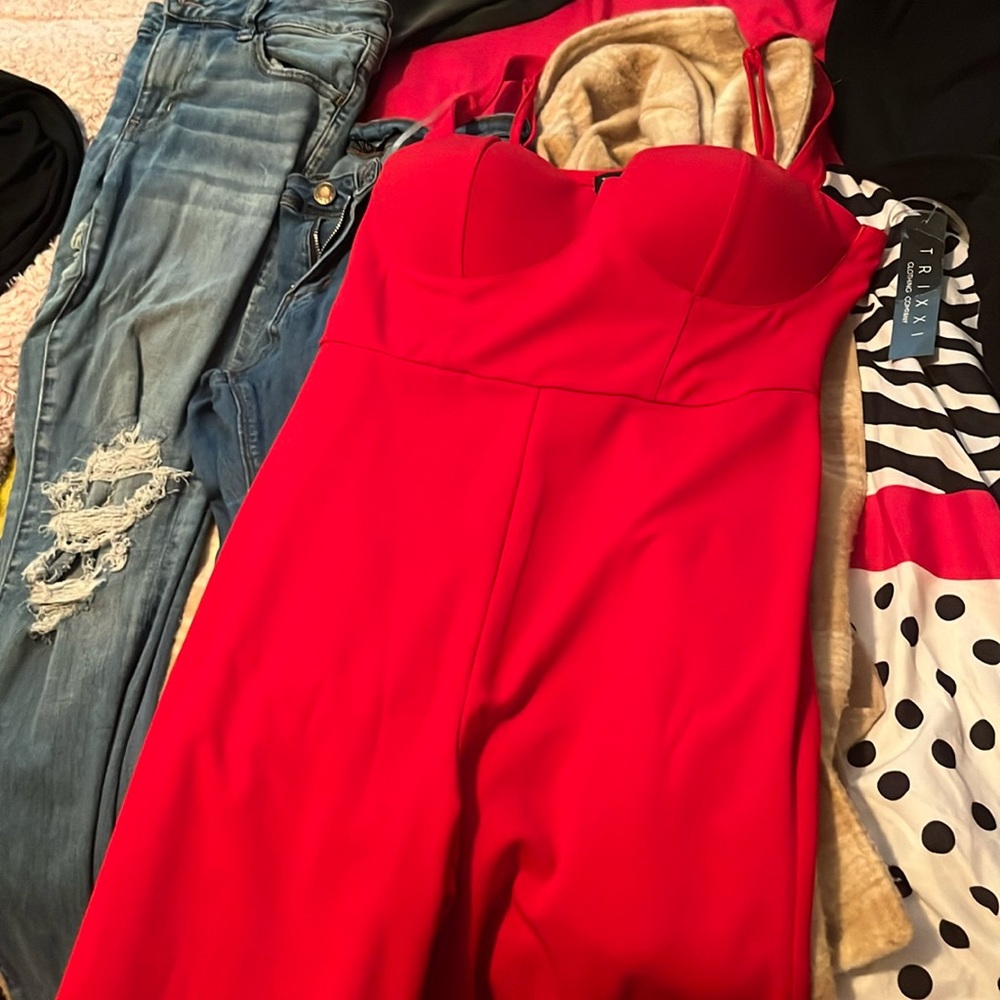 Red jumpsuit